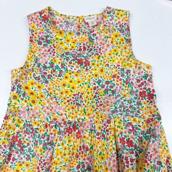 Crewcuts J.Crew Girls Mixed Floral Tiered Sleeveless Dress Girls Size 10 - Picture 7 of 9